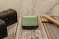 Card Wallet, Green Leather