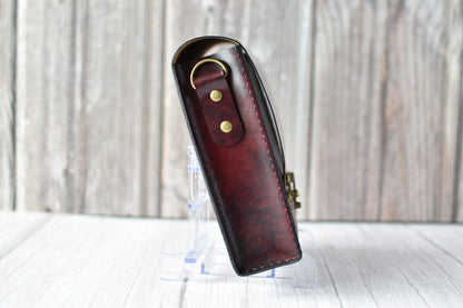 Marbled Red and Black 7 inch purse.