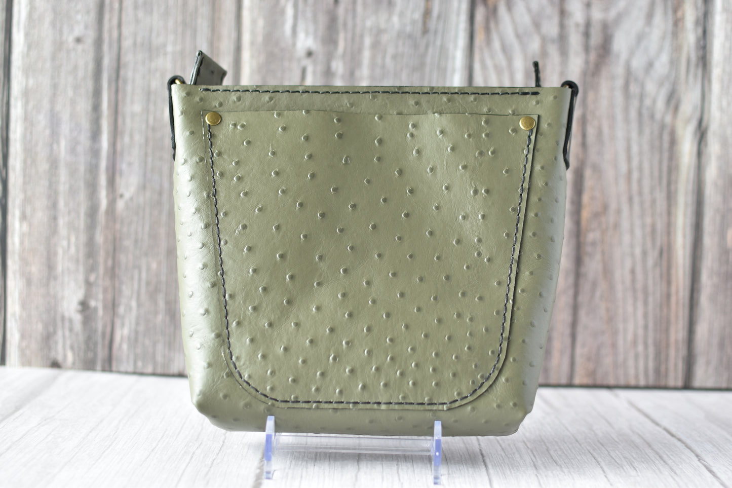 Textured Olive Green Tote Purse